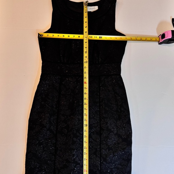 Metallic Jacquard Black Sheath Dress | Formal Wedding Guest | Size 12 - Picture 11 of 12